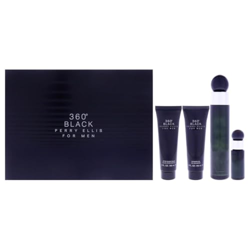 Perry Ellis 360 Black for Men 4 Piece Men s Cologne Gift Set - Perry Ellis Official Imagery - 1