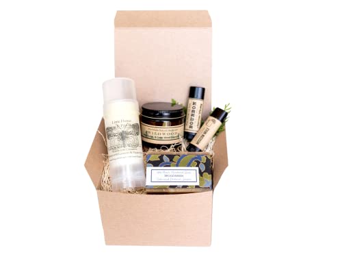 Woodsman Men s Gift Box Self Care Grooming Gift Set for Him - THE LITTLE FLOWER SOAP CO. EST. 2010 Official Imagery - 1