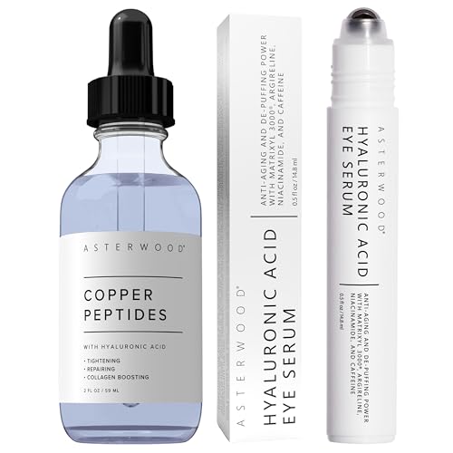 Asterwood Copper Peptides Serum 2 oz Hyaluronic Acid Eye - Asterwood Official Imagery - 1