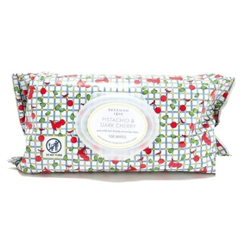 Beekman 1802 Goat Milk Face Wipes Pistachio Dark Cherry 100 - Beekman 1802 Official Imagery - 1