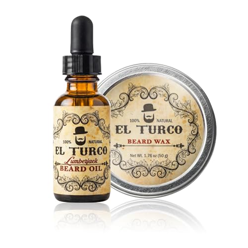 EL TURCO Beard Oil and Beard Wax Kit for Men Softens - EL TURCO Official Imagery - 1