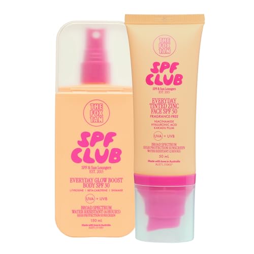 The Fox Tan Tinted Zinc Glow Boost Body SPF Bundle No White - THE FOX TAN Official Imagery - 1