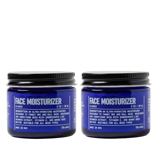 Blu Atlas Face Moisturizer for Men 2 Pack Classic Scent 2 oz - Blu Atlas Official Imagery - 1