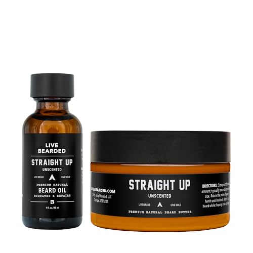 Live Bearded Beard Oil Butter Grooming Kit Straight Up - Live Bearded Official Imagery - 1