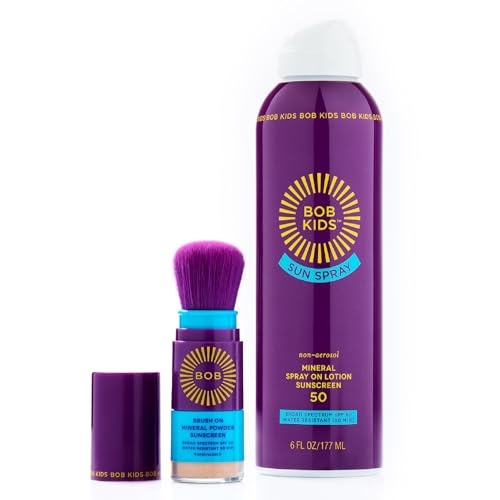 BOB KIDS SPF 50 Sun Spray SPF 30 Brush On Powder Sunscreen - Brush On Block Official Imagery - 1