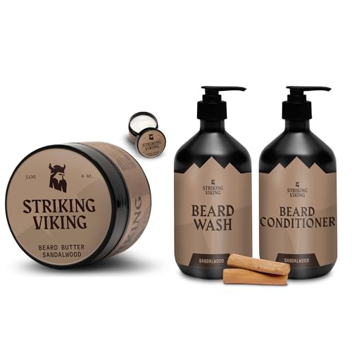 Striking Viking Beard Butter Sandalwood Beard Wash and - Striking Viking Official Imagery - 1