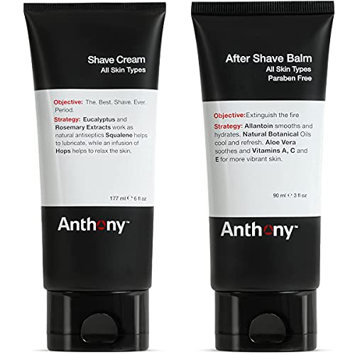 Anthony Shave Cream 6 Fl Oz and Anthony Aftershave Balm 3 Fl - Anthony Official Imagery - 1