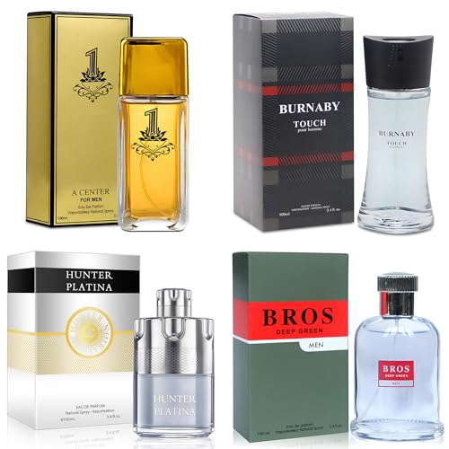 A CENTER Men s Cologne Set 4 x 100ml Eau de Parfum Cologne - A CENTER Official Imagery - 1