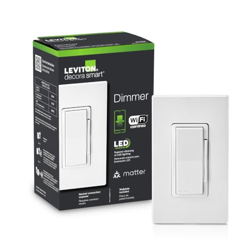 Leviton Decora Smart Dimmer Switch Wi Fi D36HD 1RW White - Leviton Official Imagery - 1
