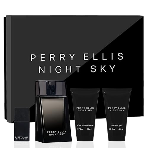 Perry Ellis Night Sky 4 Piece Gift Set EDT After Shave Balm - Perry Ellis Official Imagery - 1