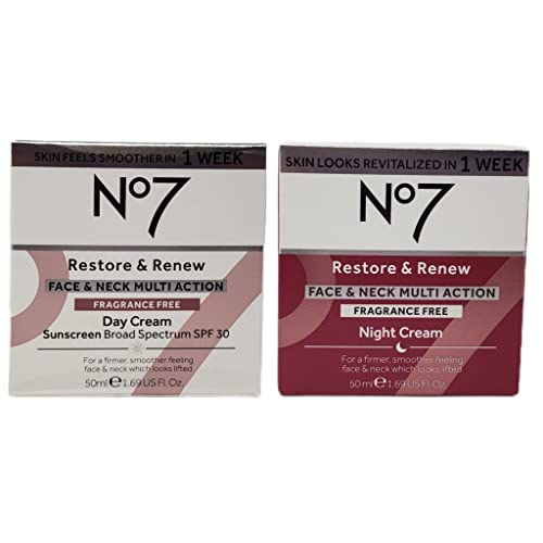 No 7 No Restore and Renew Face Neck Multi Action Fragrance - No7 Official Imagery - 1