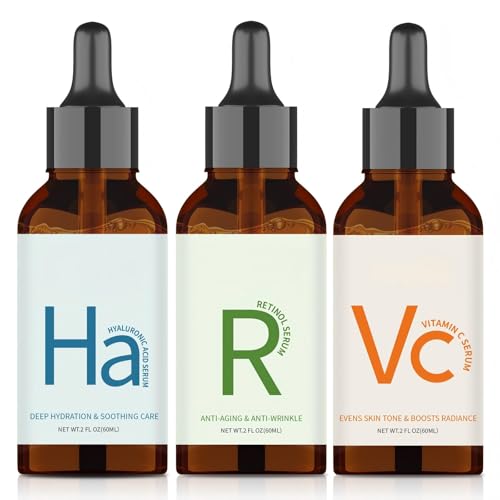 Face Serum Set Retinol Vitamin C Hyaluronic Acid Anti Aging - Aptoco Official Imagery - 1