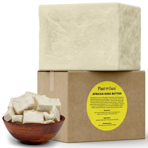 Plant Guru Raw African Shea Butter 5 lbs Bulk Block 100 Pure - Plant Guru Official Imagery - 1
