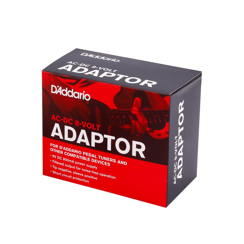 D'Addario D Addario Accessories PW CT 9V DC Power Adapter Pedalboard – close-up detail in Black