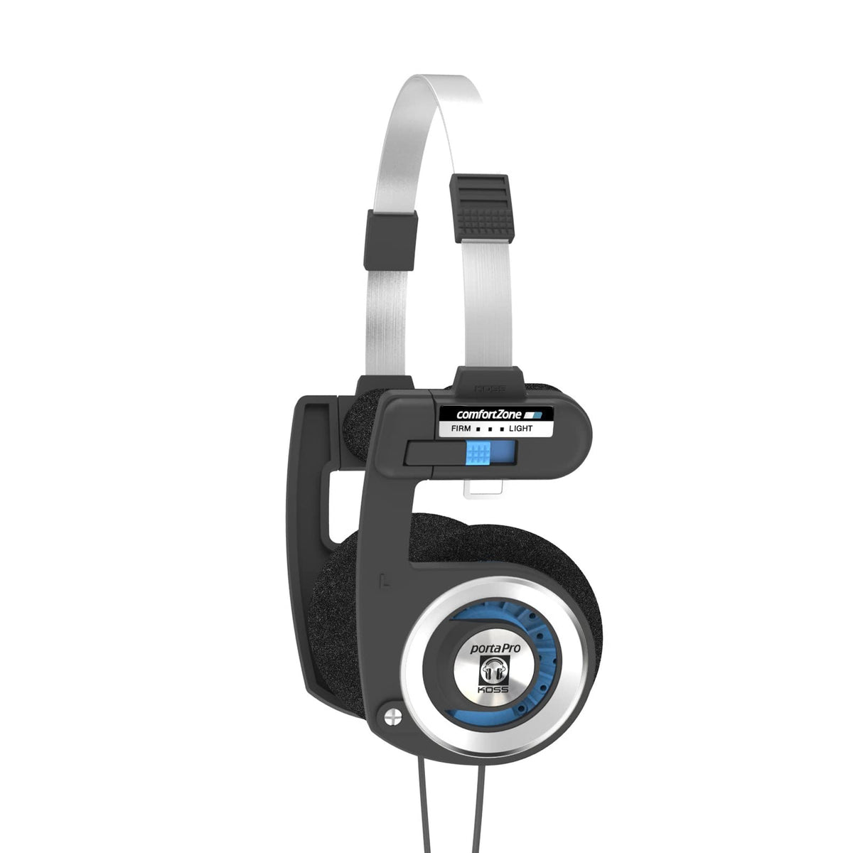 Koss Porta Pro Classic Retro 80s Style On Ear Headphones – Black; Silver, Plastic