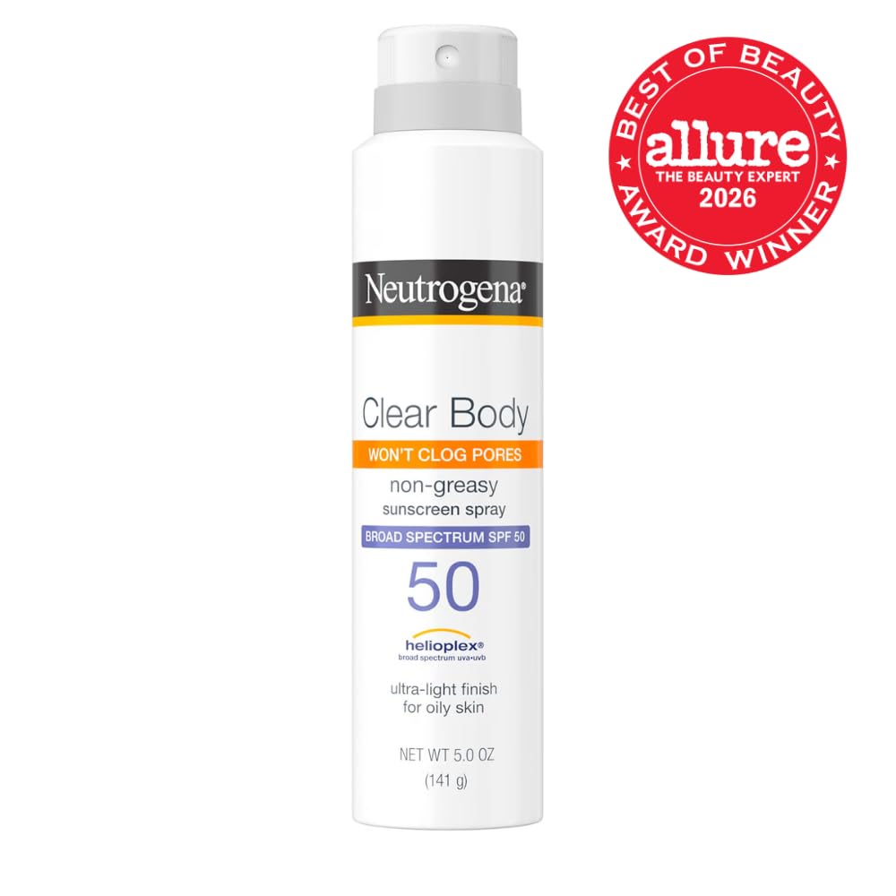 Neutrogena Clear Body Sunscreen Spray SPF 50 5 oz – close-up detail