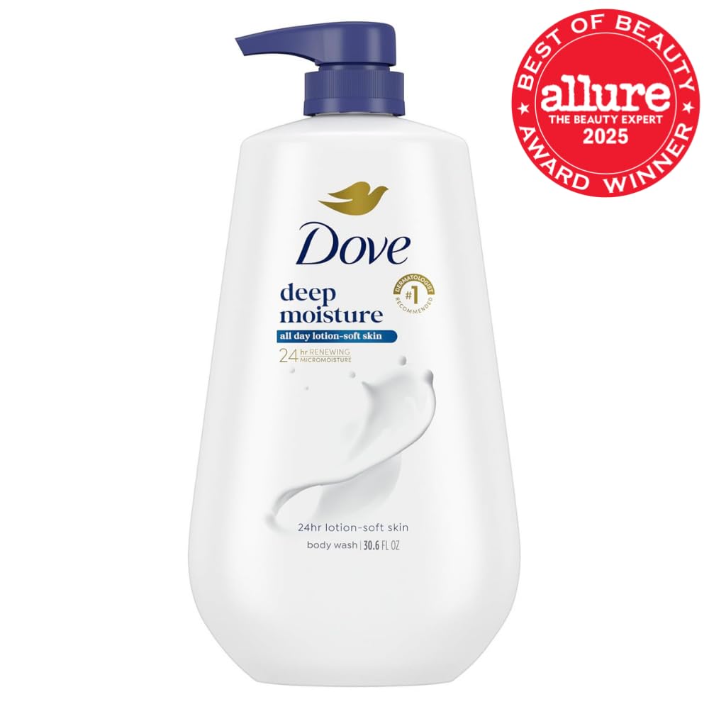 Dove Deep Moisture Body Wash 30 6 oz Pump Sulfate Free – close-up detail