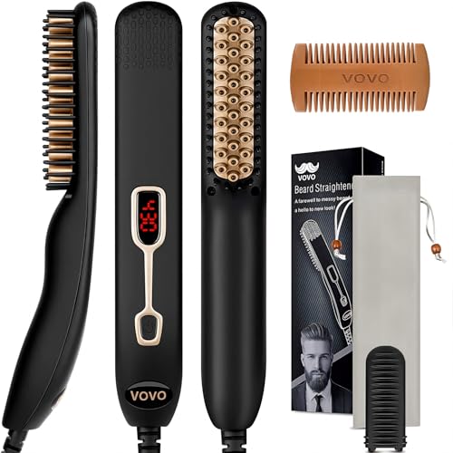 VOVO Beard Straightener Comb Upgrade Professional 2 in 1 Men - Vovo Official Imagery - 1