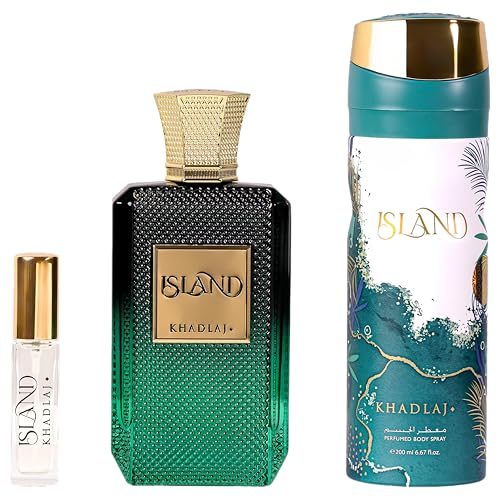 Khadlaj Island 3 Piece Gift Set for Unisex - KHADLAJ PERFUMES Official Imagery - 1