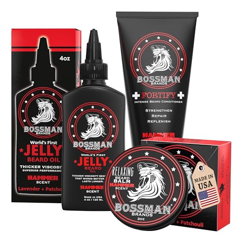 Bossman Essentials Beard Kit for Men 3 Piece Gift Set - Bossman Official Imagery - 1