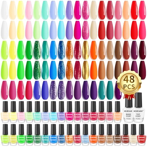 Morovan Nail Polish Set Fingernail 48PC Air Quick Dry Nail - Morovan Official Imagery - 1