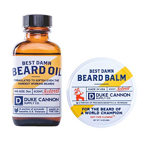 Duke Cannon Best Beard Bundle Redwood Oil Balm Travel Size 2 - Duke Cannon Supply Co. Official Imagery - 1
