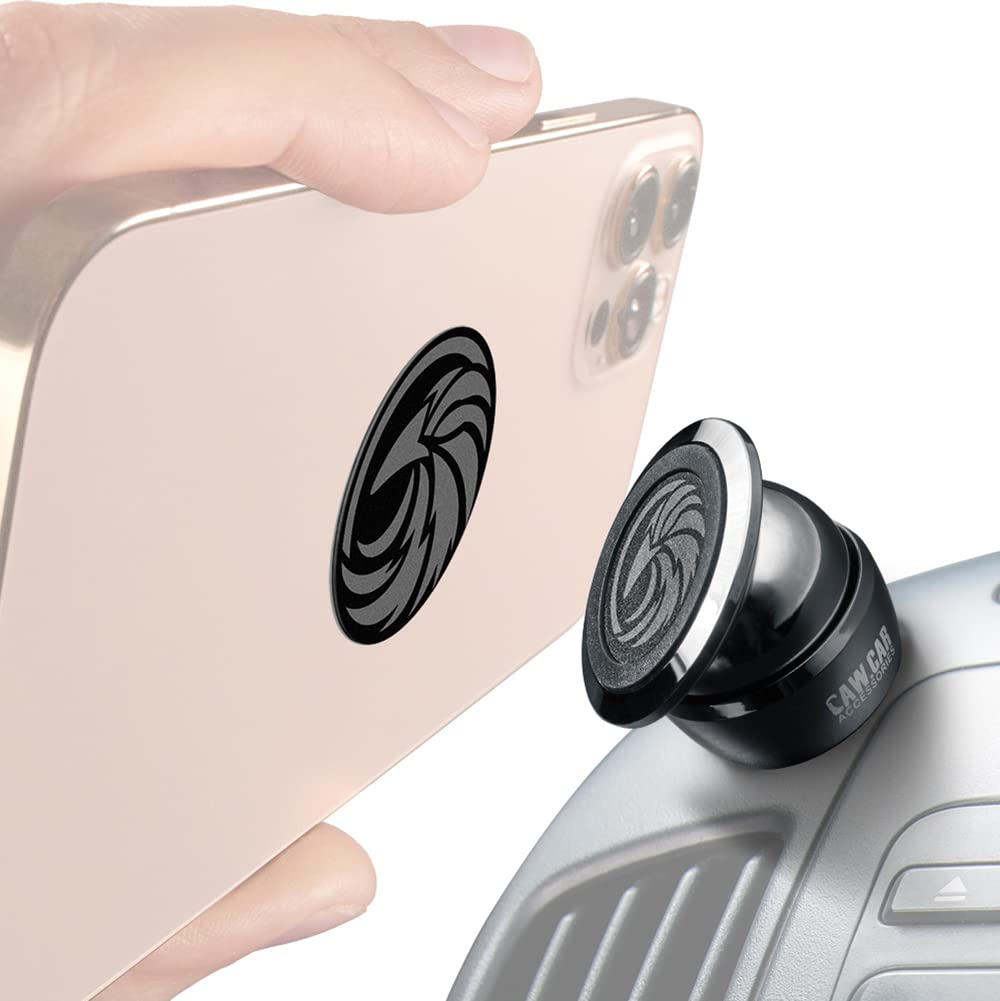 CAW.CAR Accessories Universal Car Phone Mount Magnetic – Black Chrome, Aluminum