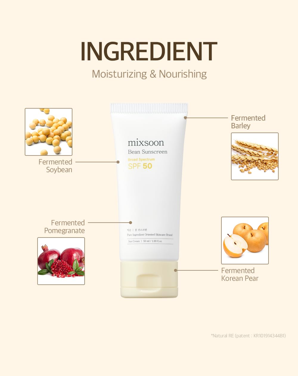 mixsoon Bean Sunscreen Lightweight Airy Texture SPF 50 No – alternate angle
