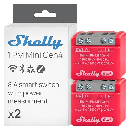 Shelly 1PM Mini Gen4 Smart Switch Wi Fi Matter Zigbee 1 - Shelly Official Imagery - 1