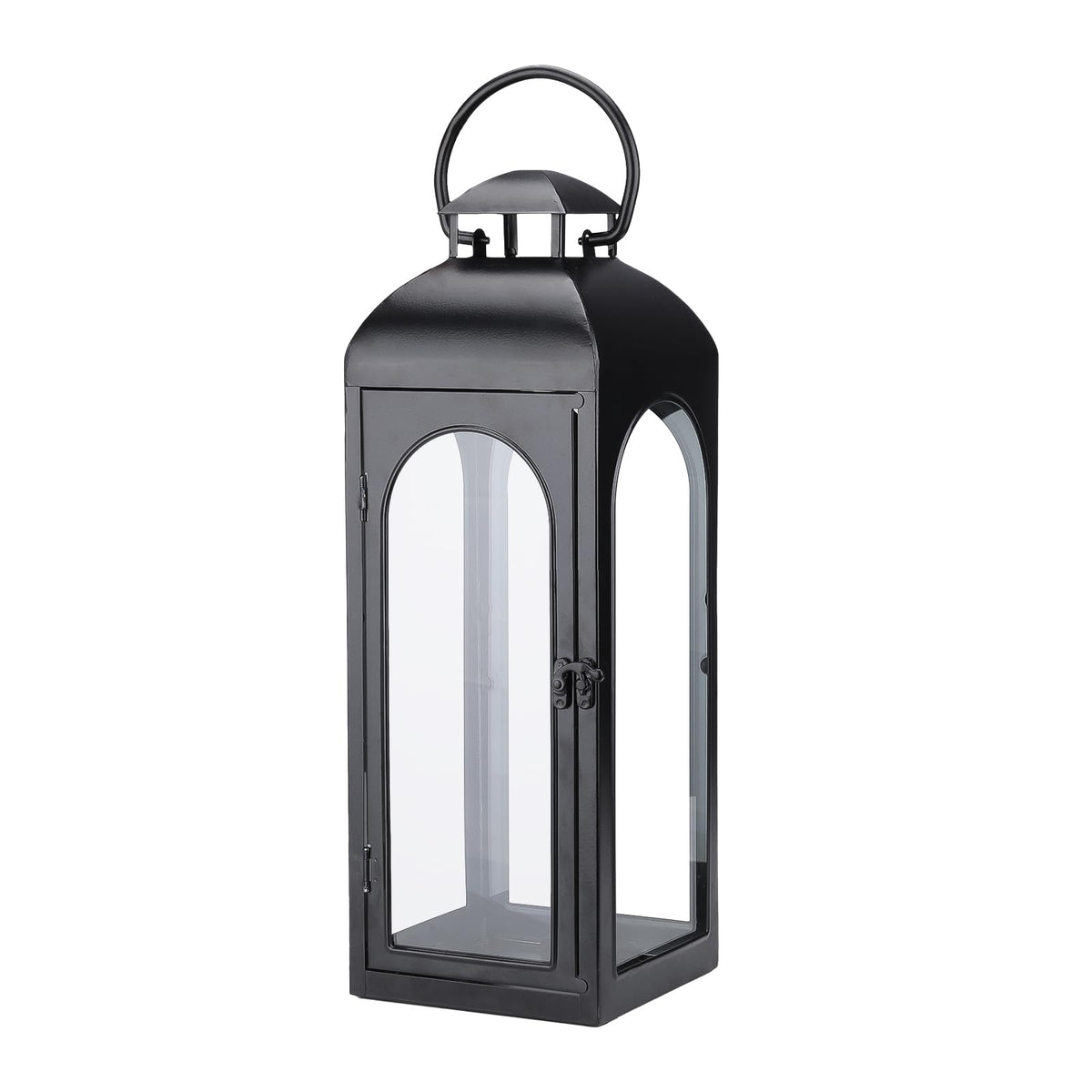 Bdor 16 Inches Metal and Tempered Glass Candle Lantern - Bdor Official Imagery - 1