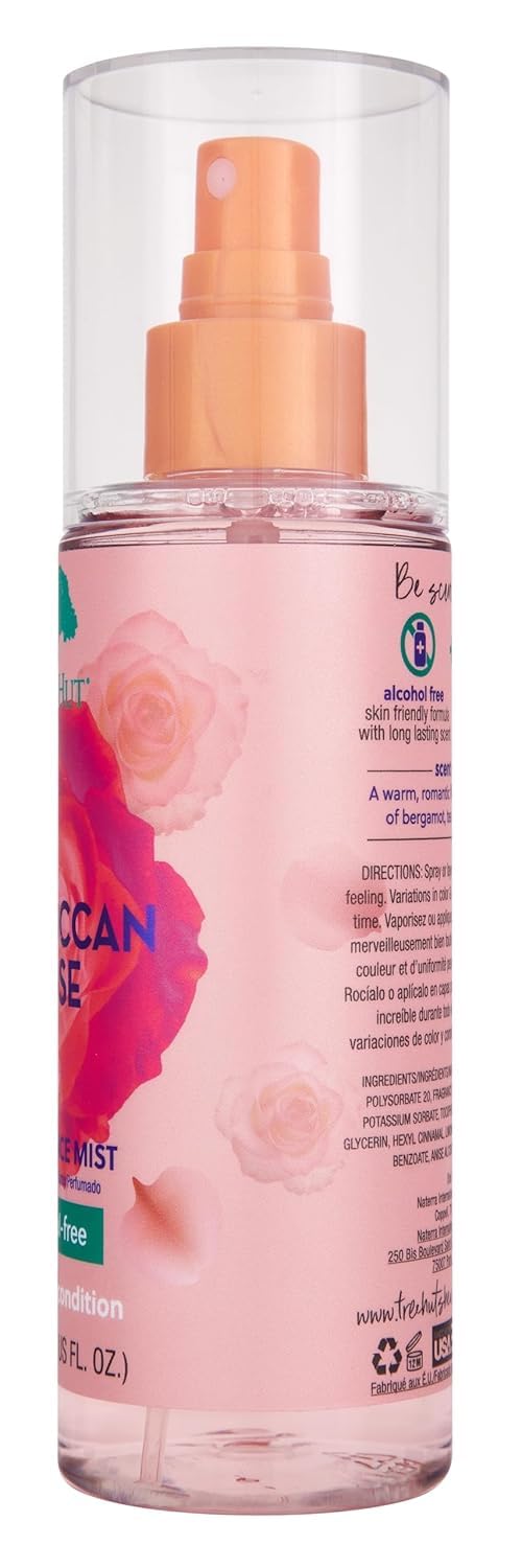 Tree Hut Moroccan Rose Hair Body Mist Alcohol Free Body – close-up detail