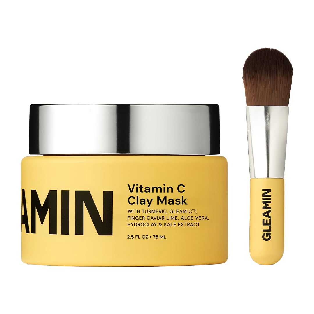 Gleamin Vitamin C Clay Mask for Dark Spots 2 5oz Brightening - Gleamin Official Imagery - 2