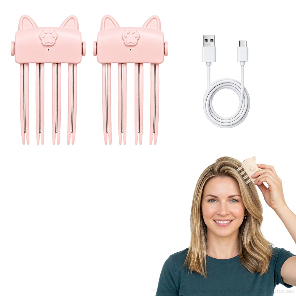 Heated Hair Volume Clip Root Lifter Comb Crown Styling - MENDED Official Imagery - 2