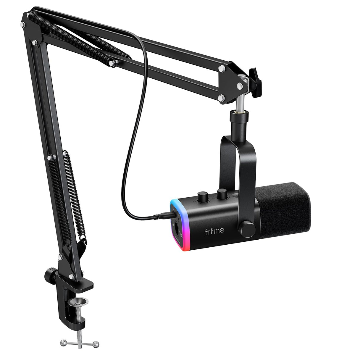 FIFINE AmpliGame AM8T XLR USB Gaming Microphone Set Dynamic – product photo (Vocal)