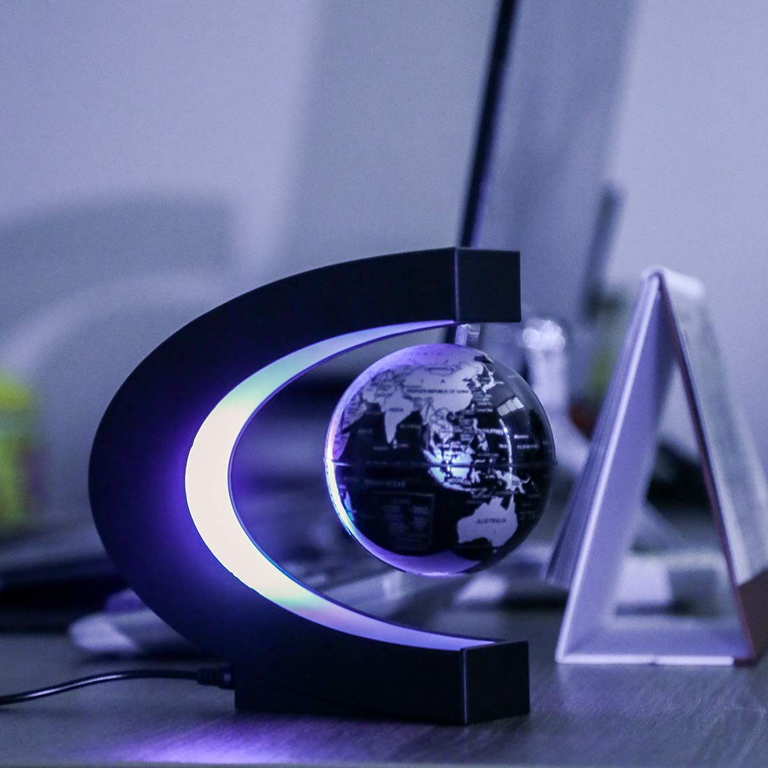 Magnetic Levitating Globe with LED Light - MOKOQI Official Imagery - 8