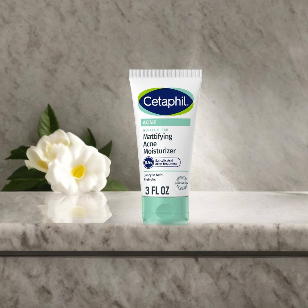 Cetaphil Gentle Clear Mattifying Acne Face Moisturizer – back view and specifications