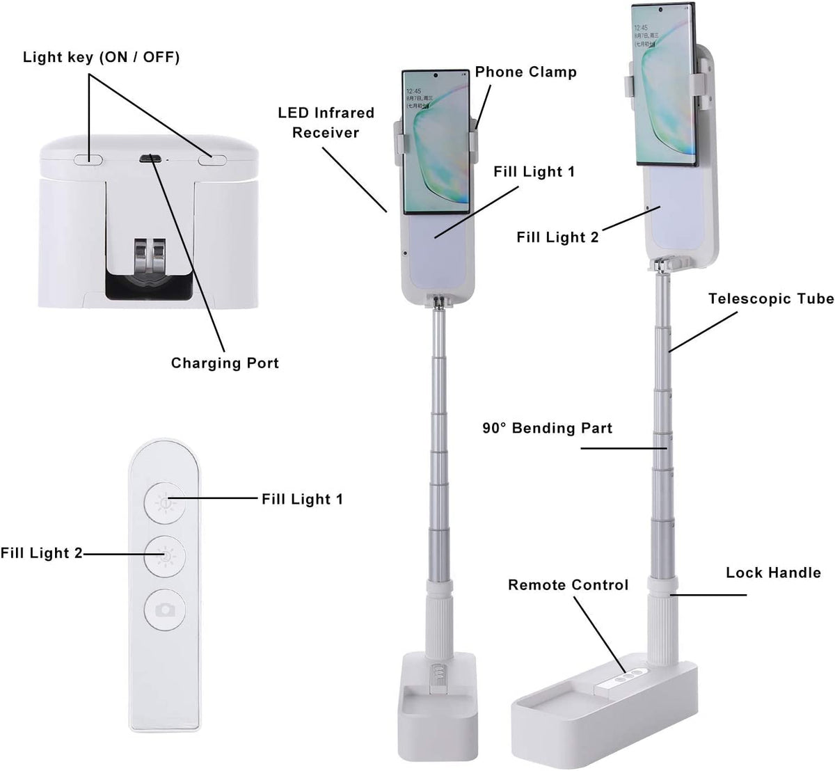 beyonday Foldable Phone Holder for Recording Selfie Stand - beyonday Official Imagery - 8