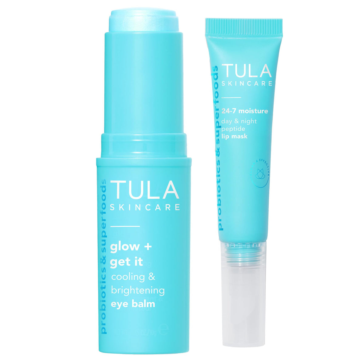 TULA 24 7 Lip Mask Glow Get It Eye Balm Set 0 28 oz 0 35 oz - Premium Selection Official Imagery - 2