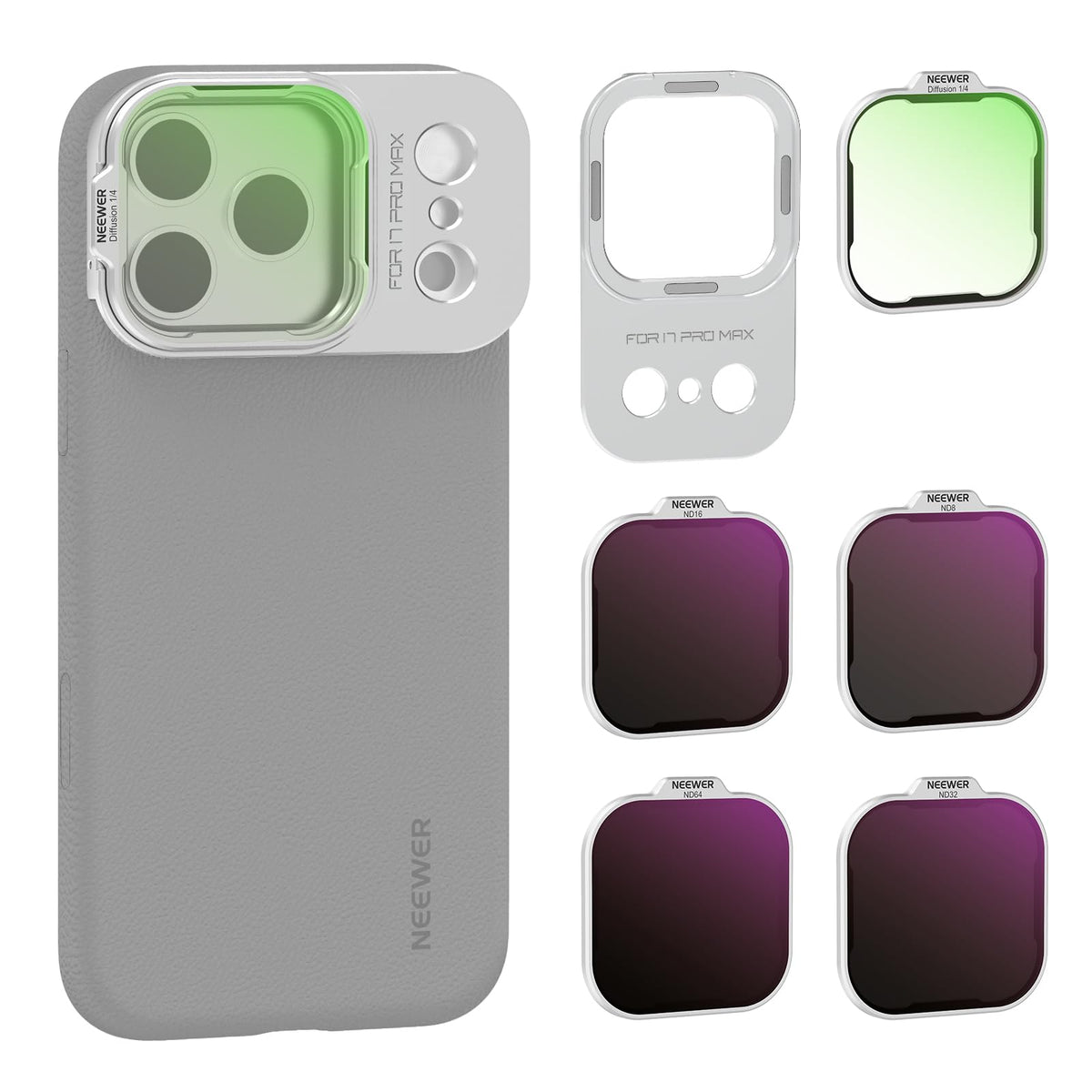 NEEWER ND Filter Set Only Compatible with iPhone 17 Pro Max - NEEWER Official Imagery - 1