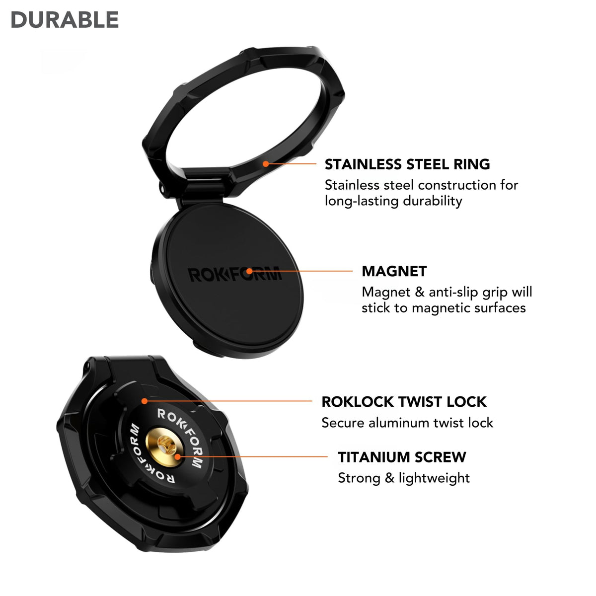 ROKFORM Sport Ring Grip and Stand V2 RokLock Twist Lock - Rokform Official Imagery - 4