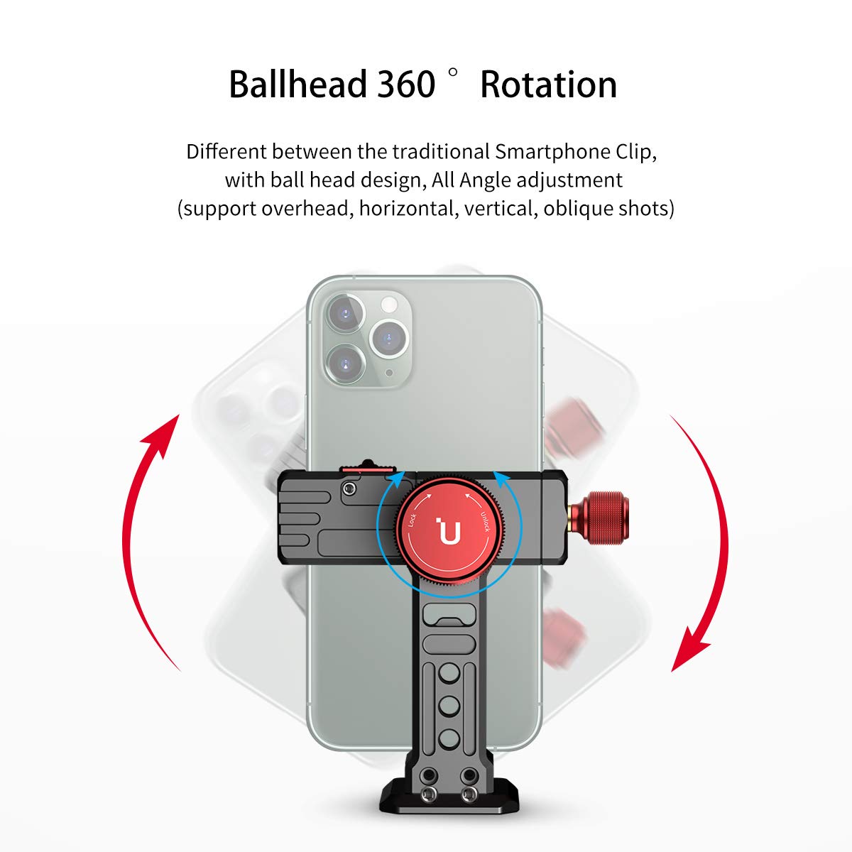 Cell Phone Tripod Mount ULANZI ST 14 Smartphone Tripod Mount - PICTRON Official Imagery - 4