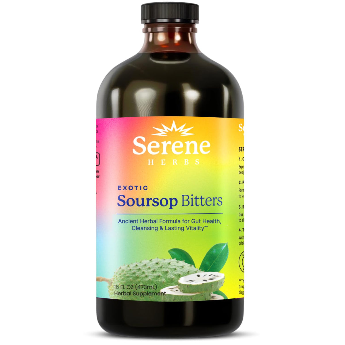 Serene Herbs Soursop Bitters Herbal Liquid with Soursop Leaf - Serene Herbs Official Imagery - 2
