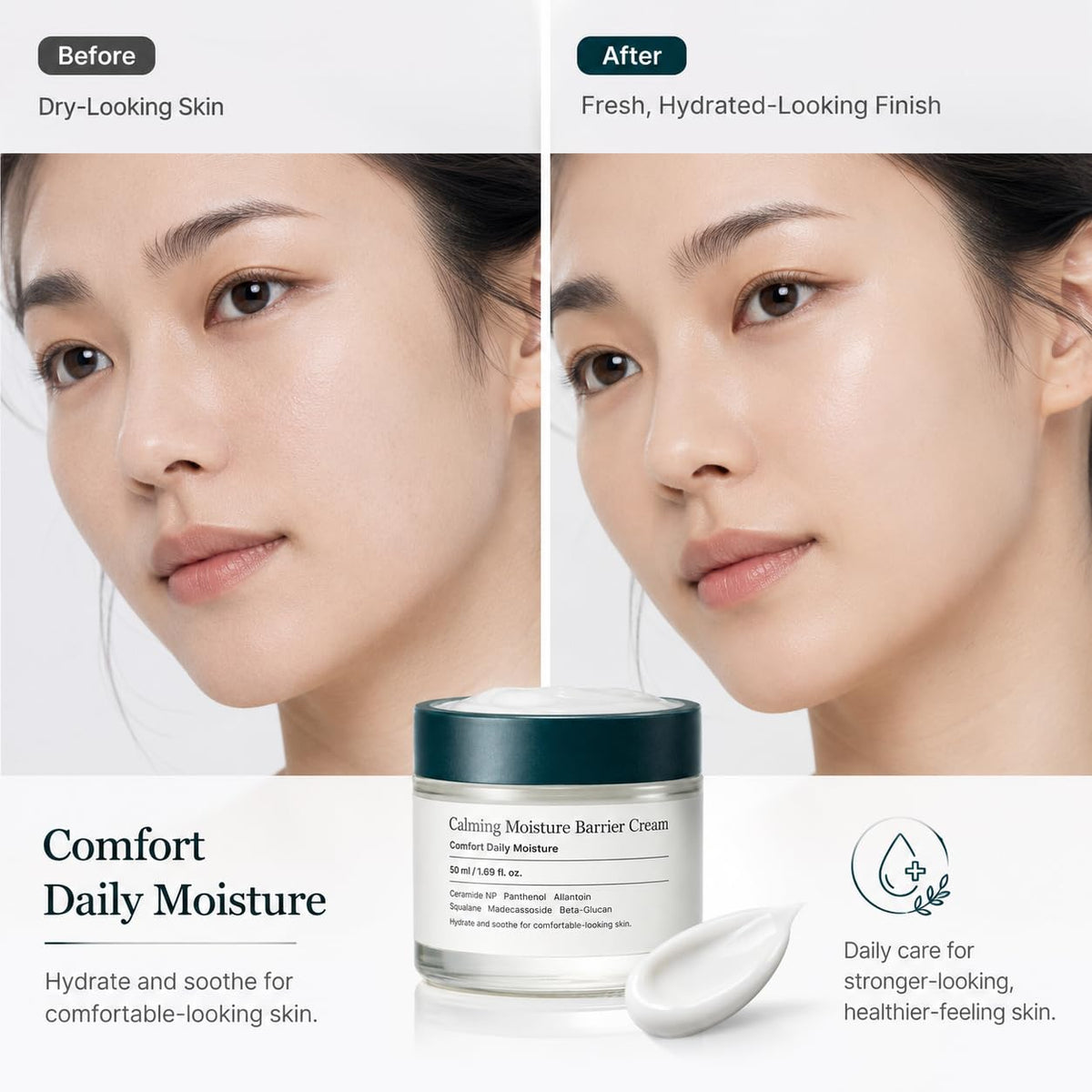 Calming Moisture Barrier Cream 4Pack Face Moisturize - Amavheaf Official Imagery - 5