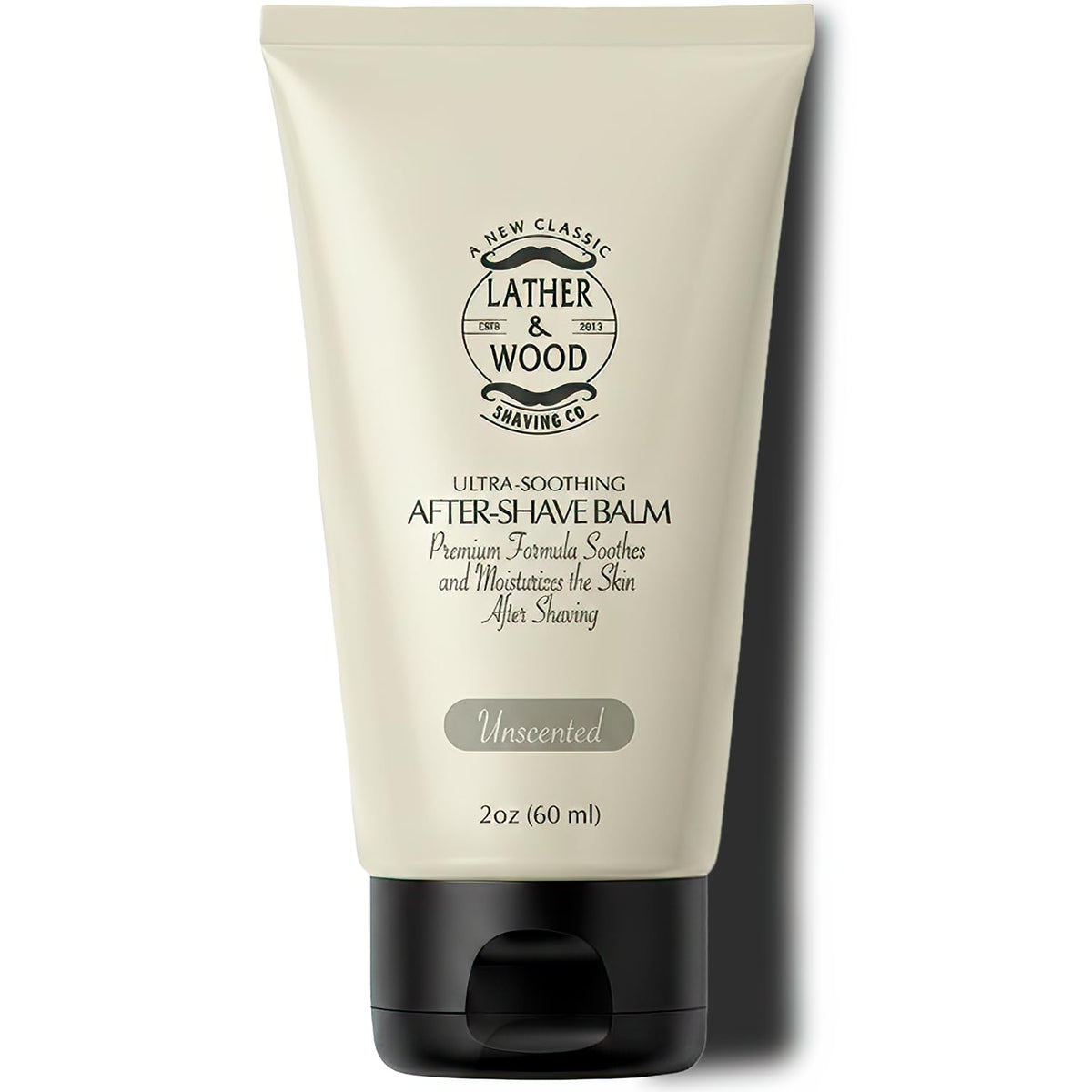 Lather & Wood Shaving Co Lather Wood Unscented Aftershave Balm for Men Soothes Razor