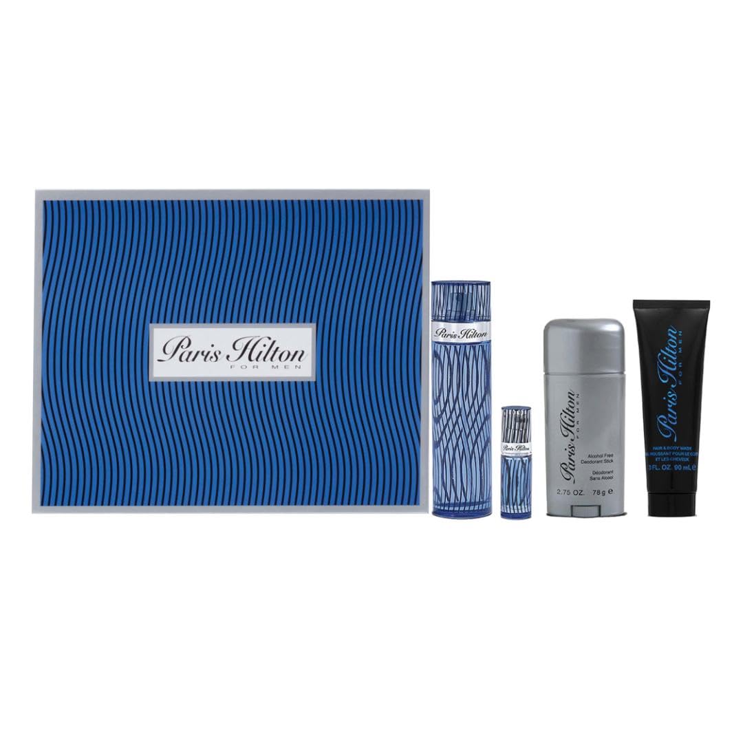 Paris Hilton Eau de Toilette Cologne for Men 4 PC Gift Set - Paris Hilton Official Imagery - 2