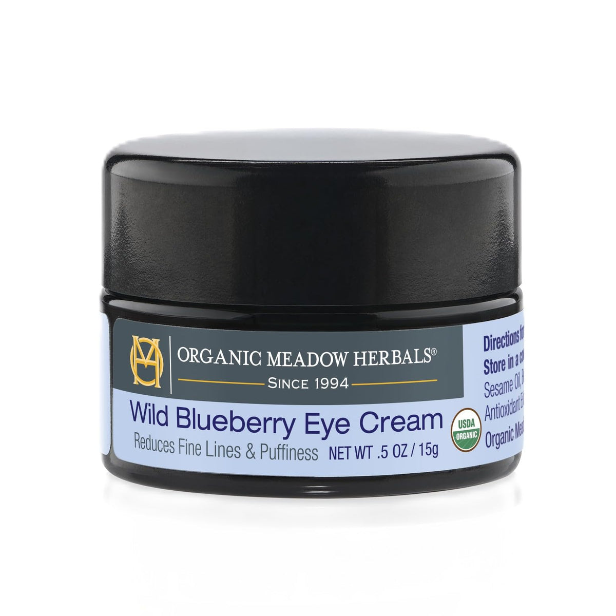 Organic Meadow Herbals Wild Blueberry Eye Cream 0 5oz USDA - Indian Meadow Herbals Official Imagery - 2