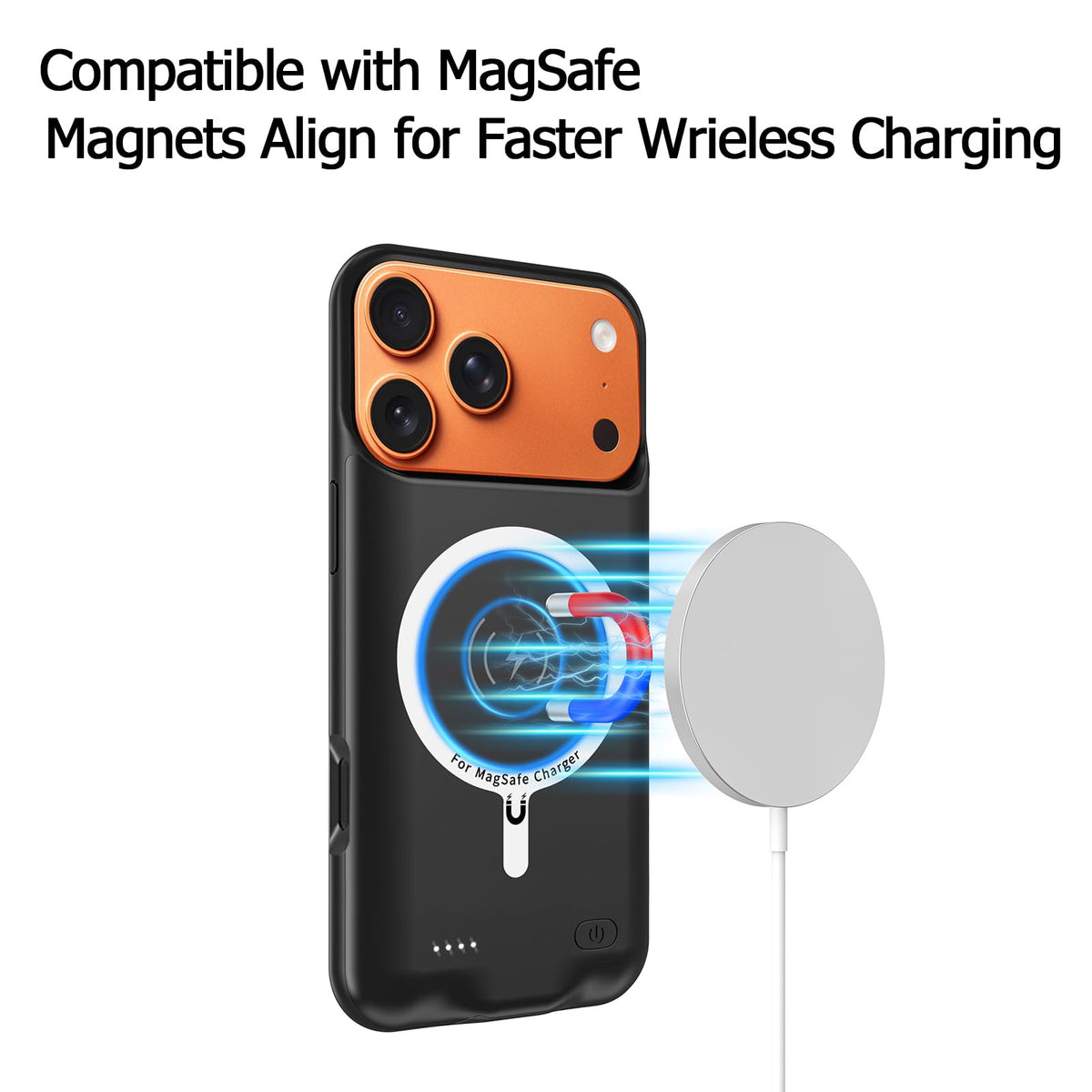 Battery Case for iPhone 17 Pro 10000mAh Pack Rechargeable - YINGYKJ Official Imagery - 4