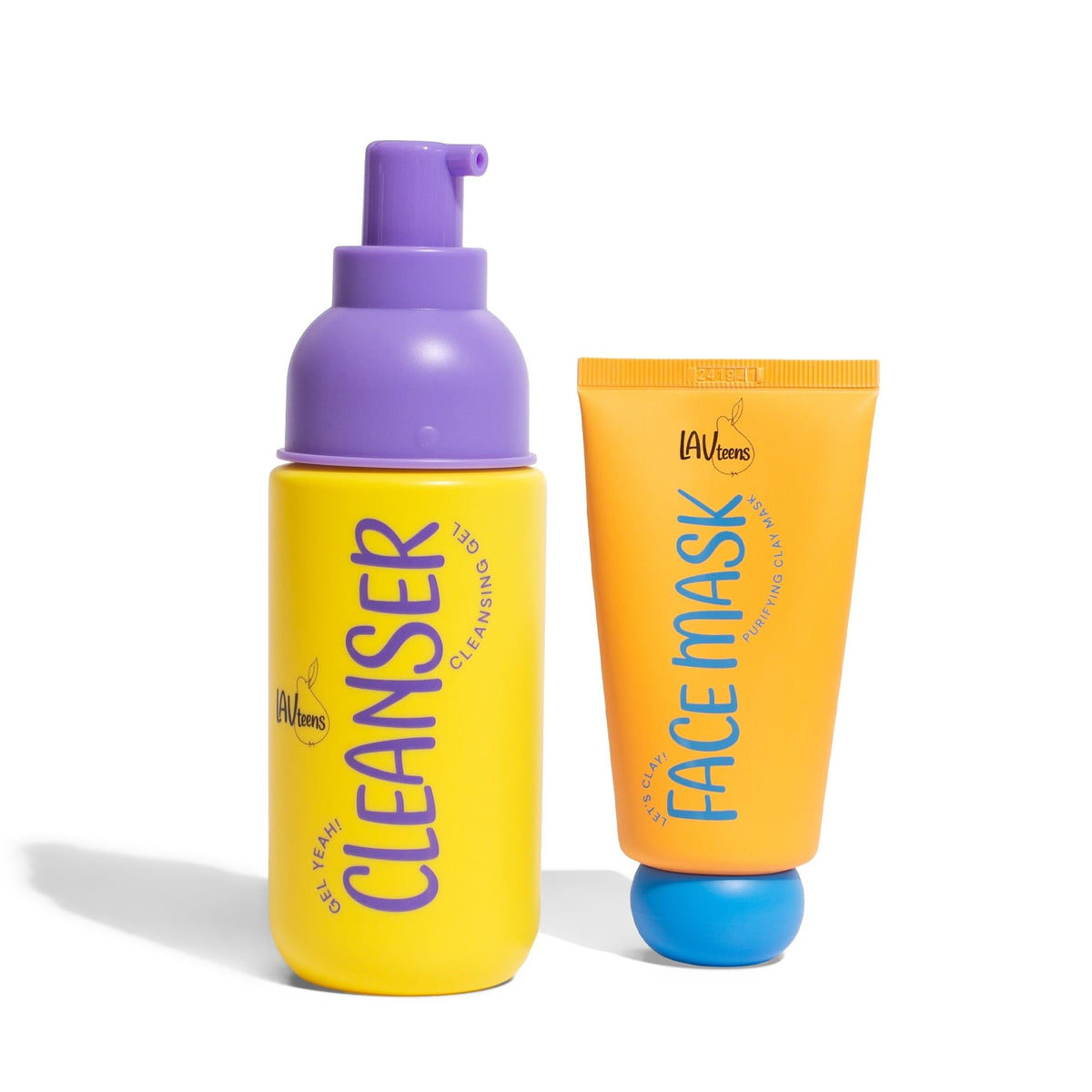 Teen Clay Duo Gel Cleanser and Clay Face Mask Set for - Lav Teens Official Imagery - 2