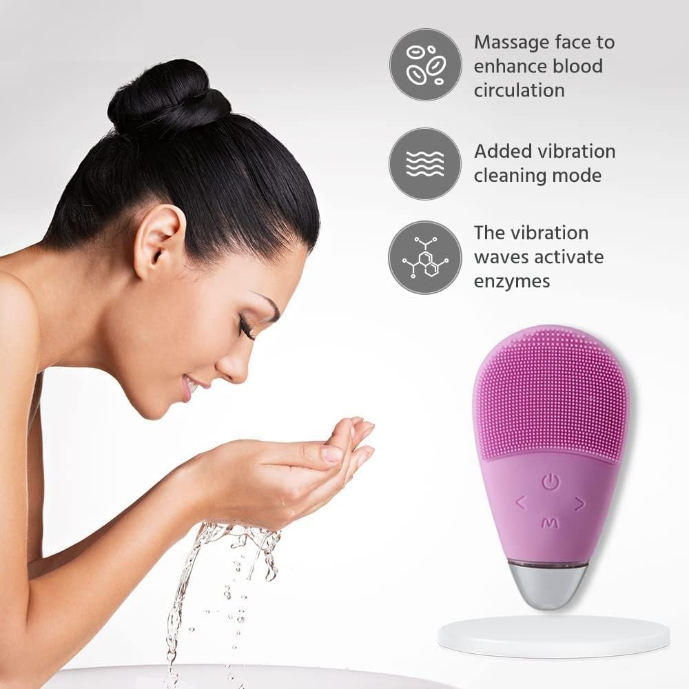 Facial Cleansing Massager Brush Rechargeable Electric - Premium Selection Official Imagery - 3