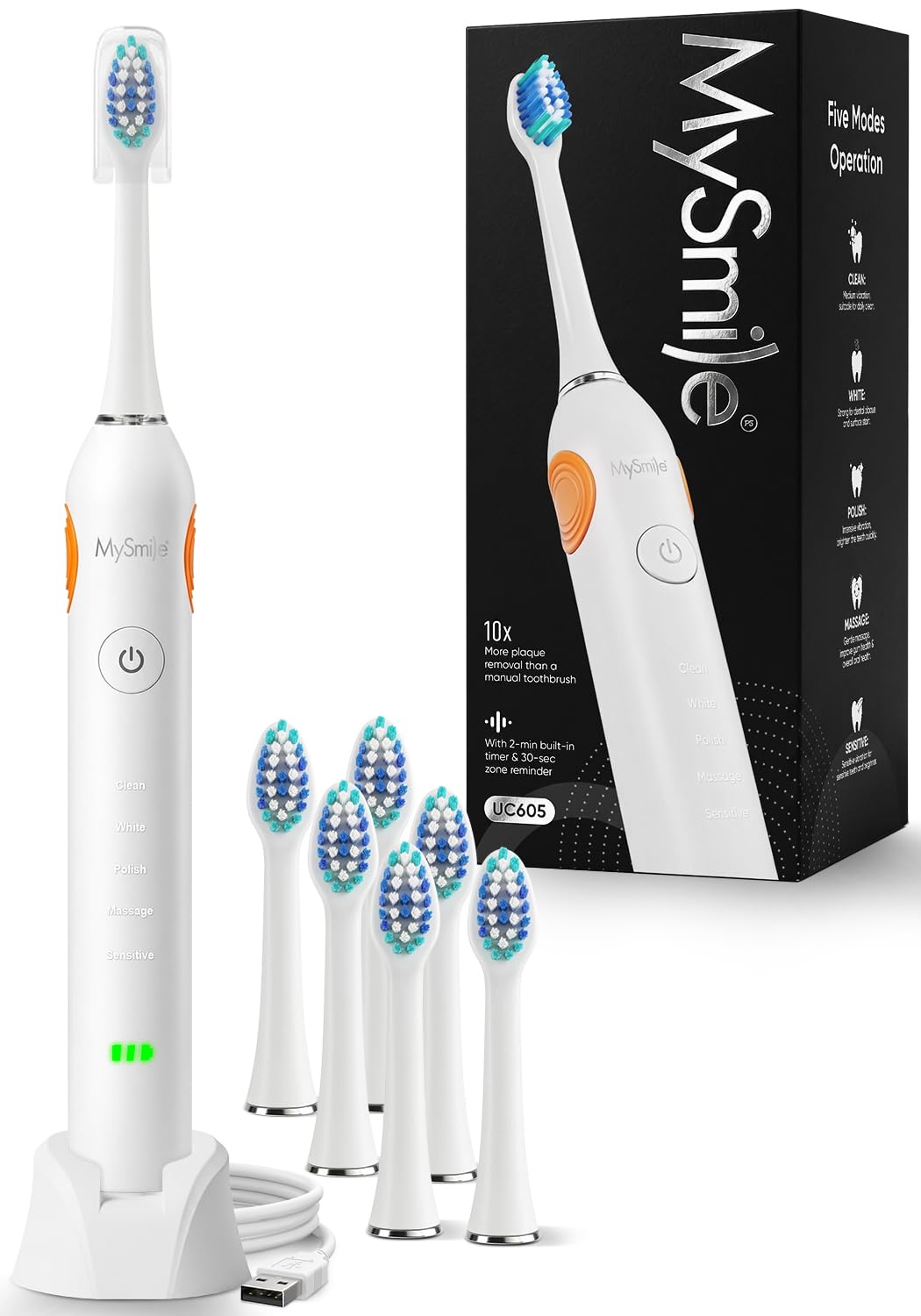 MySmile Electric Toothbrush for Adults Rechargeable Sonic - MySmile Official Imagery - 2